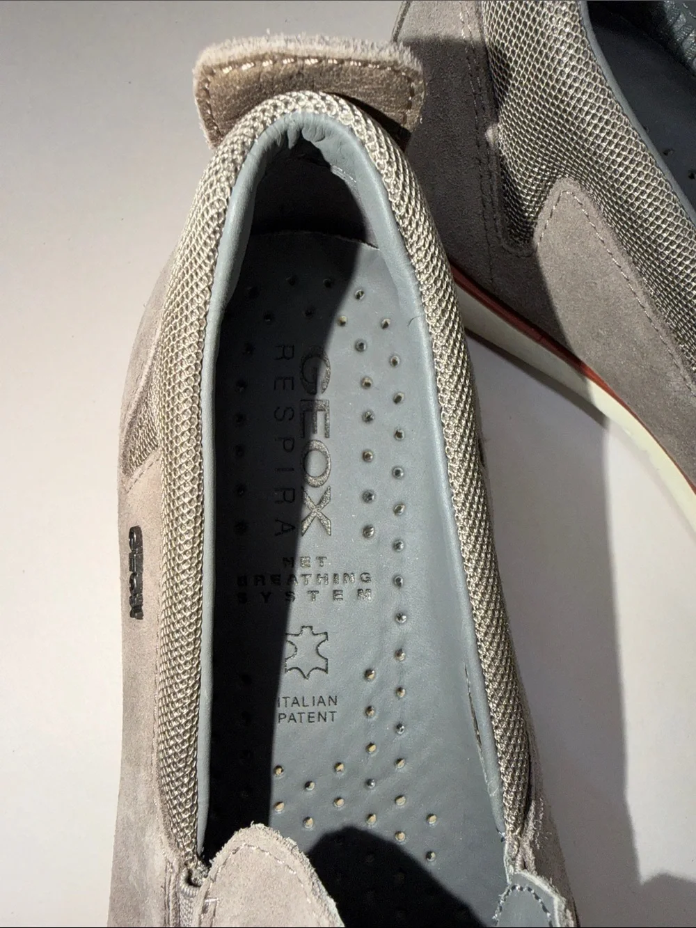 Geox Men's Suede Slip-On Loafers —‎ Light Gray